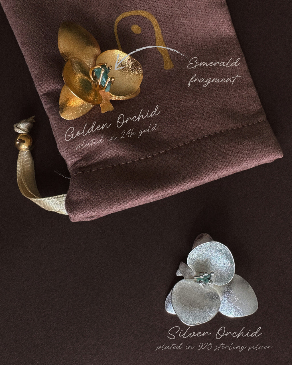 ORCHID BROOCH